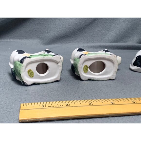 Cow Napkin Holder Ring Set of 4 Ceramic Vintage Farmhouse Decor - Picture 13 of 16